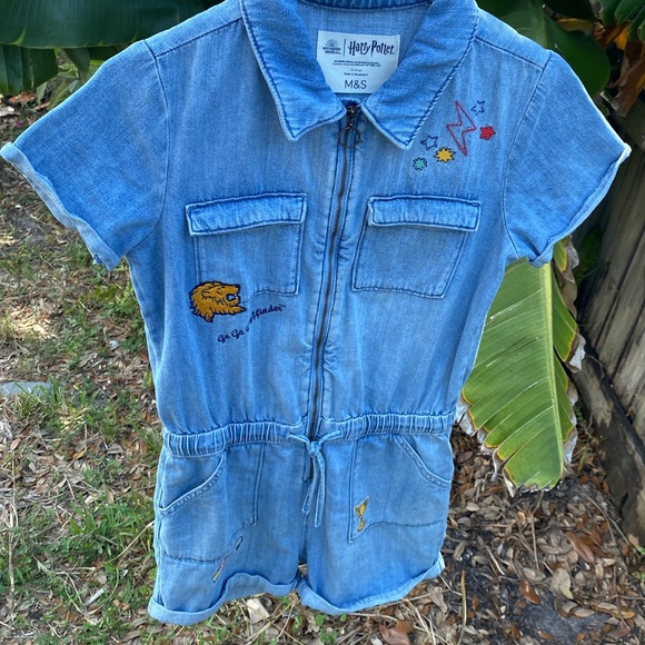 Marks & Spencer M&S Harry Potter Denim Boilersuit jumpsuit size 13-14 years kids - Picture 15 of 16